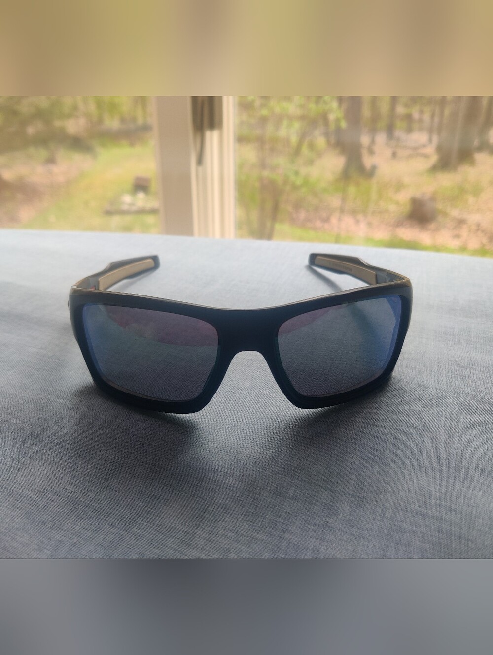 Oakley Matte Navy Blue Frame Polarized Blue Lens Sunglasses